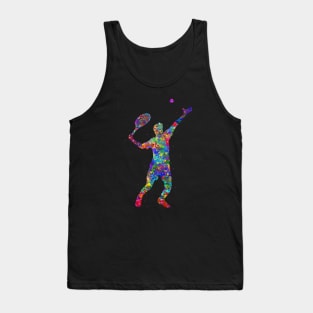 Tennis player watercolor Tank Top